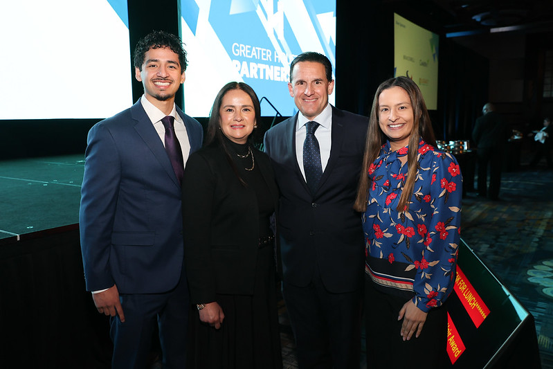Armando Perez and his family at the Partnership's Annual Meeting