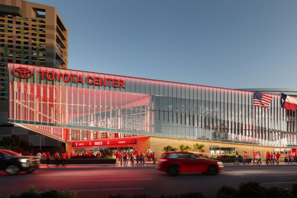 Toyota Center Reimagined project, exterior atrium