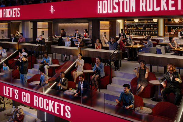 Toyota Center Reimagined project rendering, suite view.